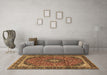 Machine Washable Persian Brown Traditional Rug in a Living Room,, wshtr2603brn