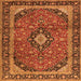 Serging Thickness of Persian Orange Traditional Rug, tr2603org