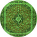 Machine Washable Persian Green Traditional Area Rugs, wshtr2603grn