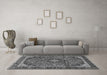 Machine Washable Persian Gray Traditional Rug in a Living Room,, wshtr2603gry