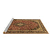 Sideview of Machine Washable Persian Brown Traditional Rug, wshtr2603brn