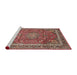 Sideview of Machine Washable Traditional Camel Brown Rug, wshtr2604