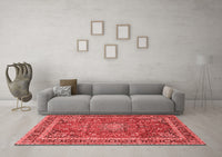 Machine Washable Persian Red Traditional Rug, wshtr2604red