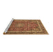 Sideview of Machine Washable Persian Brown Traditional Rug, wshtr2604brn