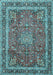 Machine Washable Persian Light Blue Traditional Rug, wshtr2604lblu