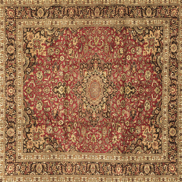 Square Persian Brown Traditional Rug, tr2604brn