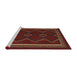 Sideview of Machine Washable Traditional Dark Sienna Brown Rug, wshtr2605