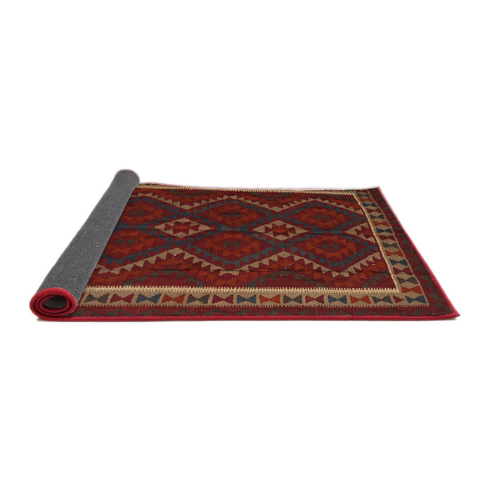 Sideview of Traditional Dark Sienna Brown Persian Rug, tr2605