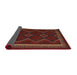 Sideview of Traditional Dark Sienna Brown Persian Rug, tr2605