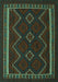 Machine Washable Persian Turquoise Traditional Area Rugs, wshtr2605turq