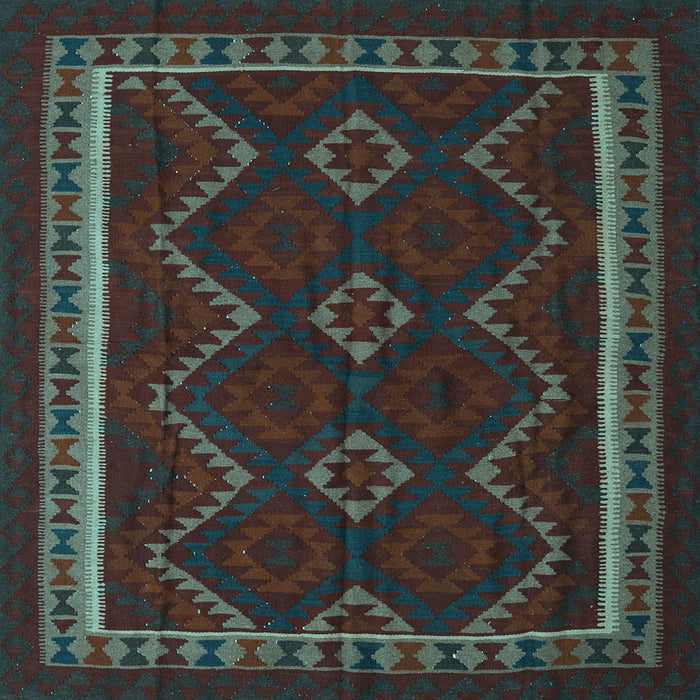 Square Persian Light Blue Traditional Rug, tr2605lblu