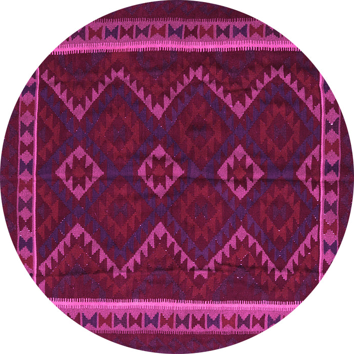 Round Persian Pink Traditional Rug, tr2605pnk