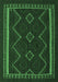 Machine Washable Persian Emerald Green Traditional Area Rugs, wshtr2605emgrn