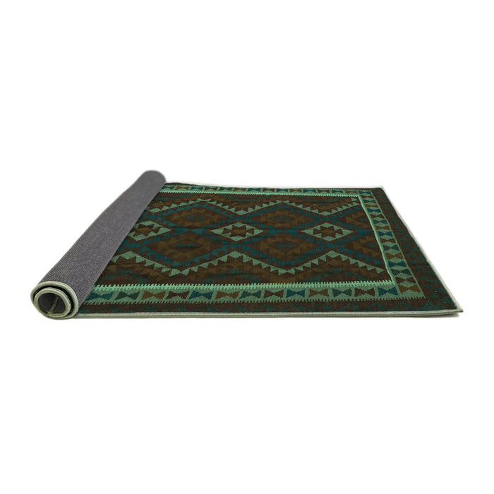 Sideview of Persian Turquoise Traditional Rug, tr2605turq