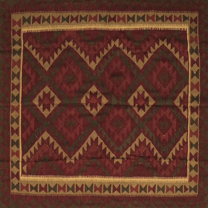 Square Persian Brown Traditional Rug, tr2605brn