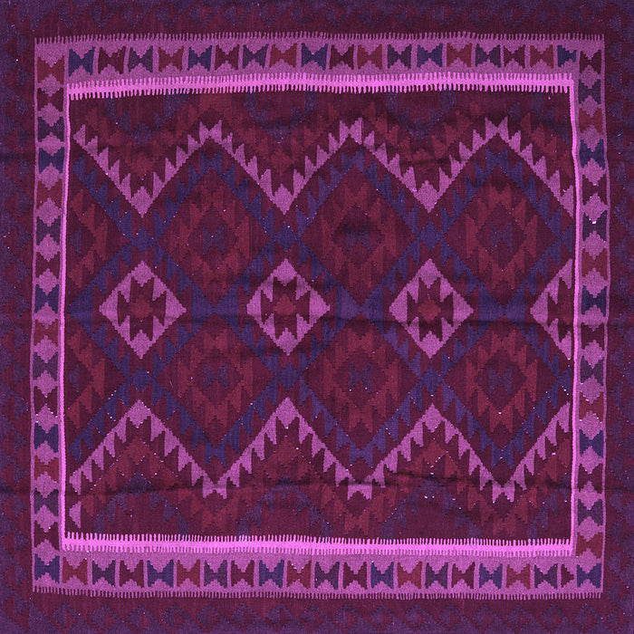 Square Machine Washable Persian Purple Traditional Area Rugs, wshtr2605pur