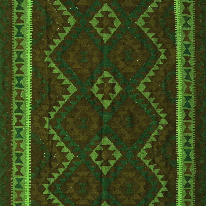 Serging Thickness of Machine Washable Persian Green Traditional Area Rugs, wshtr2605grn
