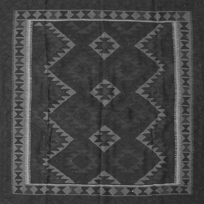 Round Machine Washable Persian Gray Traditional Rug, wshtr2605gry