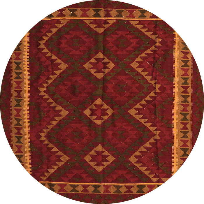 Machine Washable Persian Orange Traditional Area Rugs, wshtr2605org