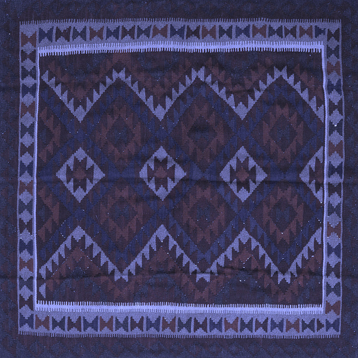 Square Persian Blue Traditional Rug, tr2605blu