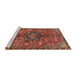 Sideview of Machine Washable Traditional Tomato Red Rug, wshtr2606