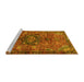 Sideview of Machine Washable Persian Yellow Traditional Rug, wshtr2606yw