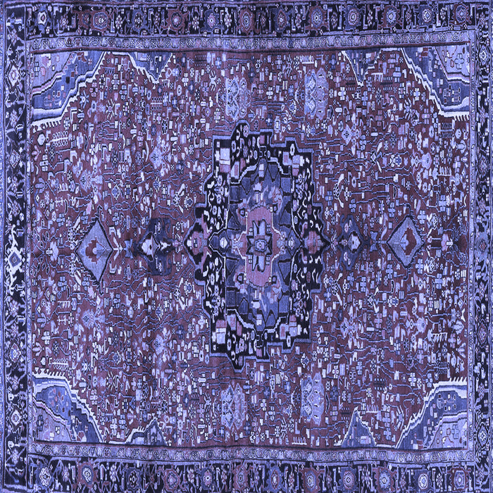 Square Persian Blue Traditional Rug, tr2606blu