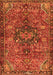 Serging Thickness of Machine Washable Persian Orange Traditional Area Rugs, wshtr2606org