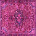 Square Persian Pink Traditional Rug, tr2606pnk