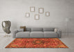 Machine Washable Persian Orange Traditional Area Rugs in a Living Room, wshtr2606org