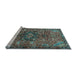 Sideview of Machine Washable Persian Light Blue Traditional Rug, wshtr2606lblu