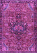 Machine Washable Persian Purple Traditional Area Rugs, wshtr2606pur