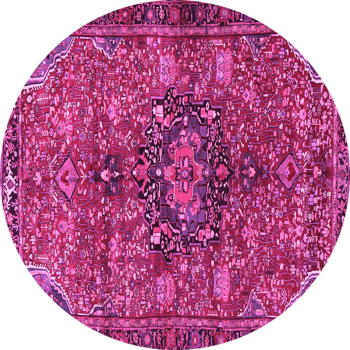 Round Persian Pink Traditional Rug, tr2606pnk