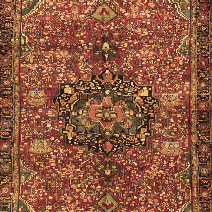 Machine Washable Persian Brown Traditional Rug, wshtr2606brn