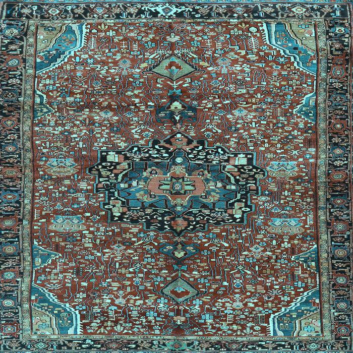 Square Persian Light Blue Traditional Rug, tr2606lblu
