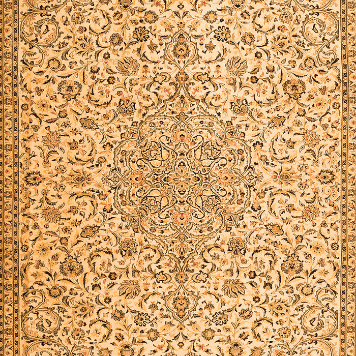 Serging Thickness of Machine Washable Persian Orange Traditional Area Rugs, wshtr2607org