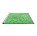 Sideview of Machine Washable Persian Emerald Green Traditional Area Rugs, wshtr2607emgrn