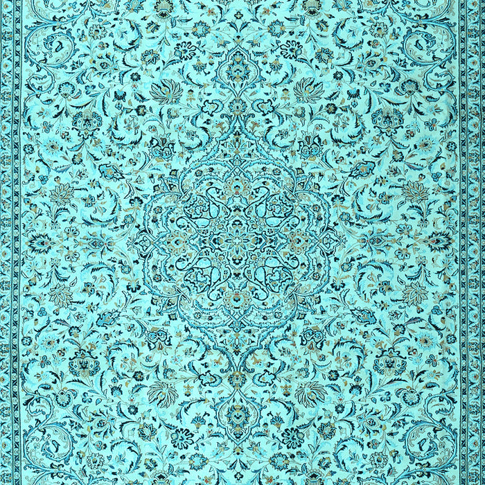 Machine Washable Persian Light Blue Traditional Rug, wshtr2607lblu