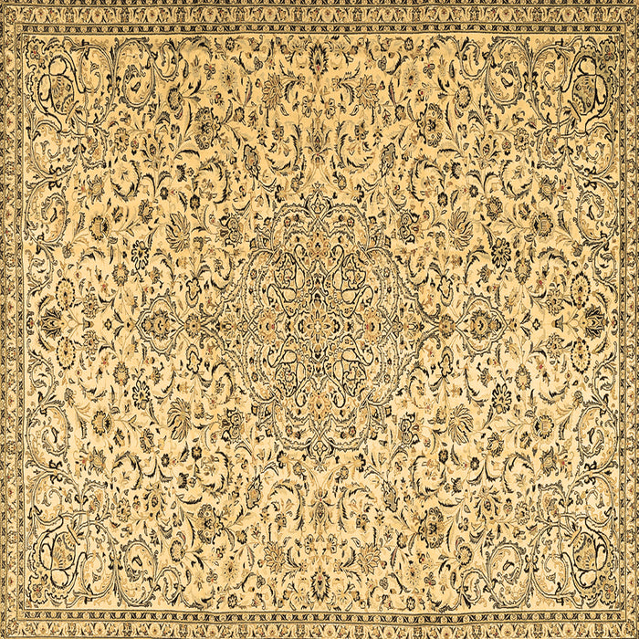 Square Machine Washable Persian Brown Traditional Rug, wshtr2607brn