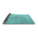 Sideview of Persian Light Blue Traditional Rug, tr2607lblu