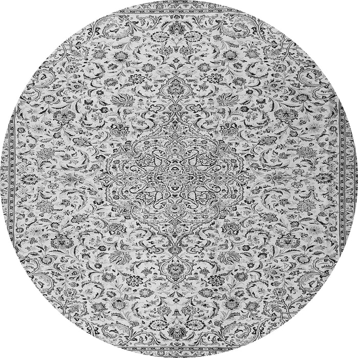 Machine Washable Persian Gray Traditional Rug, wshtr2607gry