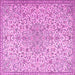Square Persian Pink Traditional Rug, tr2607pnk