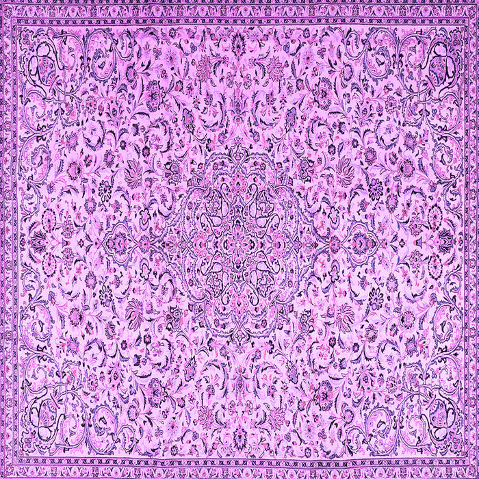 Square Machine Washable Persian Purple Traditional Area Rugs, wshtr2607pur