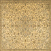 Square Persian Brown Traditional Rug, tr2607brn
