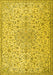 Machine Washable Persian Yellow Traditional Rug, wshtr2607yw