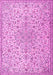 Machine Washable Persian Pink Traditional Rug, wshtr2607pnk