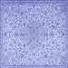 Square Persian Blue Traditional Rug, tr2607blu