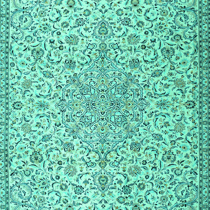 Machine Washable Persian Turquoise Traditional Area Rugs, wshtr2607turq