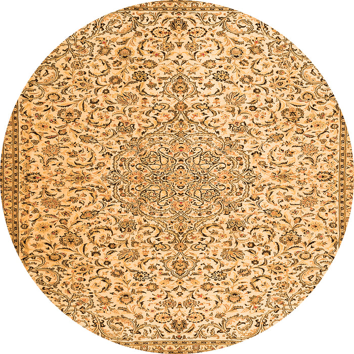 Square Persian Orange Traditional Rug, tr2607org