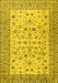 Machine Washable Persian Yellow Traditional Rug, wshtr2608yw